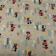 DISNEY MIckey Mouse & Minnie Mouse Cotton Fabric 80cm X 50cm