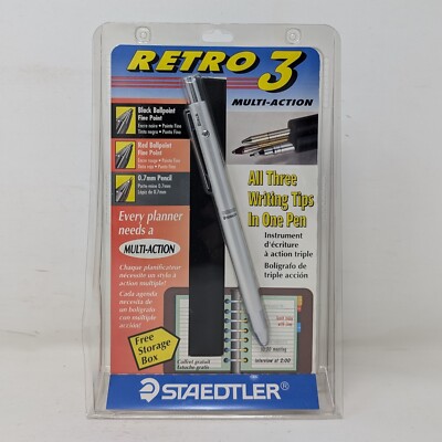 Staedtler 9115 Retro 3 Multifunction Red / Black Ink Ballpoint Pen 0.7 mm Pencil