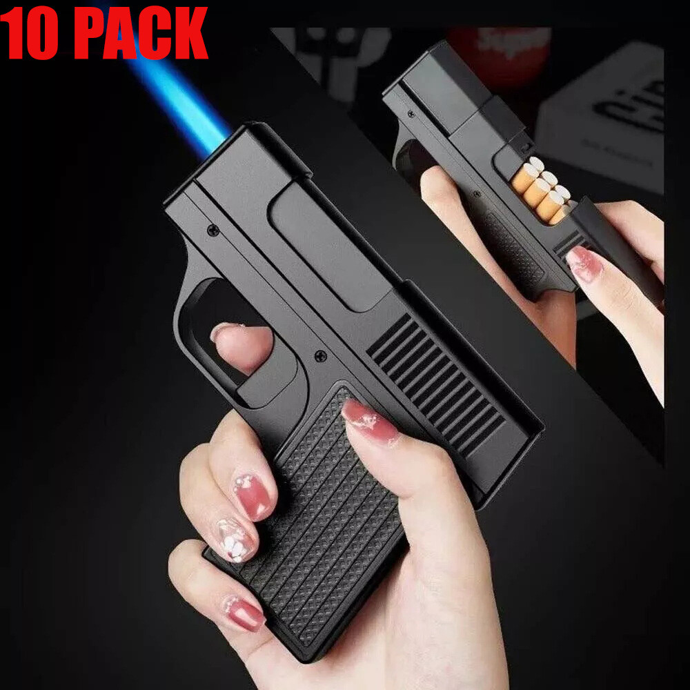 & Case Adjustable Jet Torch Flame Pistol Gun