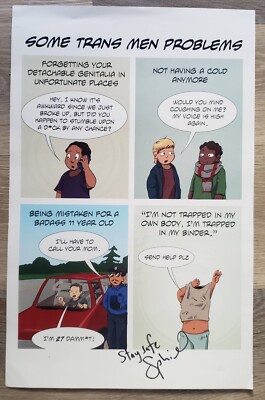 Sophie Labelle. Some Trans Men Problems. Poster. SIGNED
