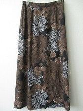 Sag Harbor Floral Pencil Skirt Size 8 Brown Multi Color Midi Casual