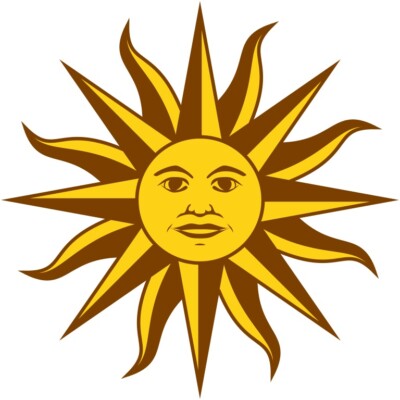 30cm Vinyl Aufkleber Sonne des Mai Inka Sol de Mayo Argentinien Uruguay Auto Fenster Wand