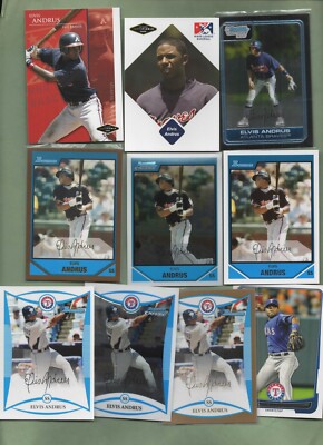 Elvis Andrus (Texas Rangers/Oakland Athletics) 51 card lot w/Rookies & inserts