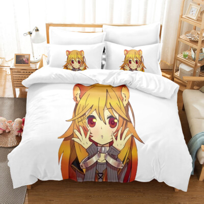 NEUAnime Shield Hero Bettwäsche Set Kissenbezüge 80x80 Anpassbar Bettbezug TK