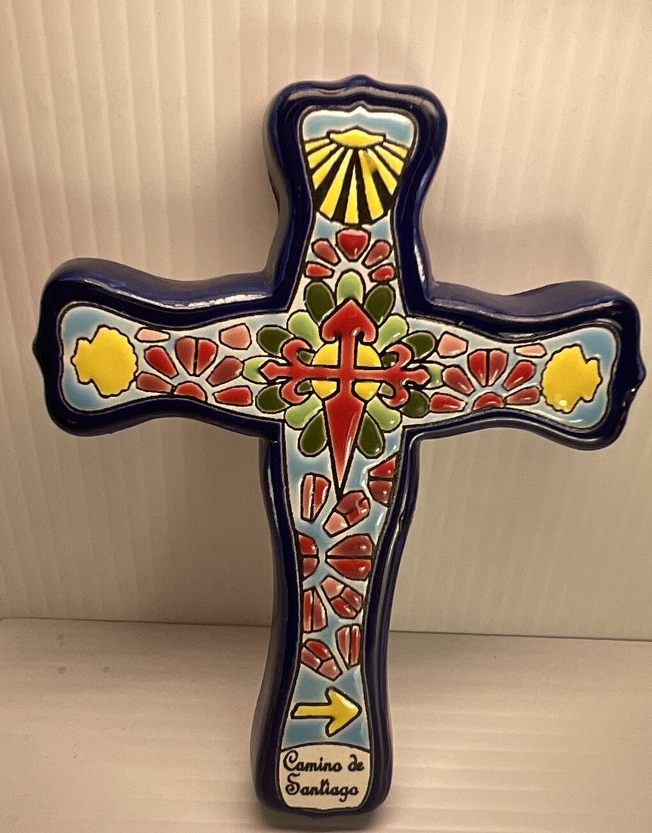 Vintage Artesania Medina Perez Hand Painted Multicolored Wall