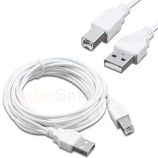 15FT 15' USB2.0 A TO B HIGH SPEED PRINTER SCANNER CABLE FOR HP CANON EPSON White