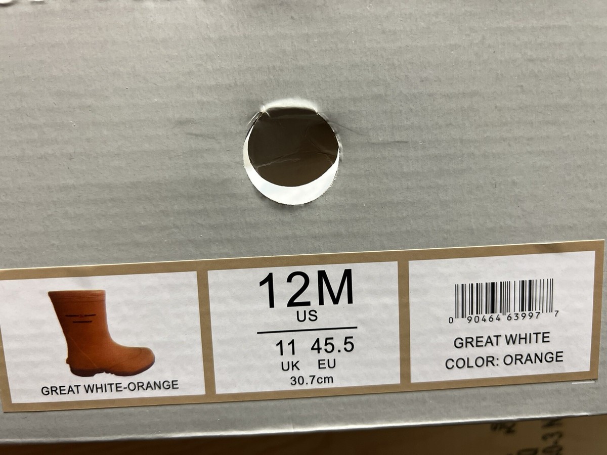 Rugged Shark Mens Great White Orange Boot Orange  Men’s Size RUGGED SHARK Men main image 3