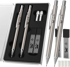 2 Pack, Mechanical Pencil 0.9, Drafting Mechanical Pencils, Metal, 0.9Mm NEW