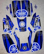 Yamaha Warrior Blue/White/Black/Carbon Decals Stickers Quad Graphics 16pc kit