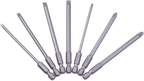 Screwdriver Bits Set 12 Pack Hex Shank Power Tools Drill Bits Slotted Cross Head - Picture 9 of 11