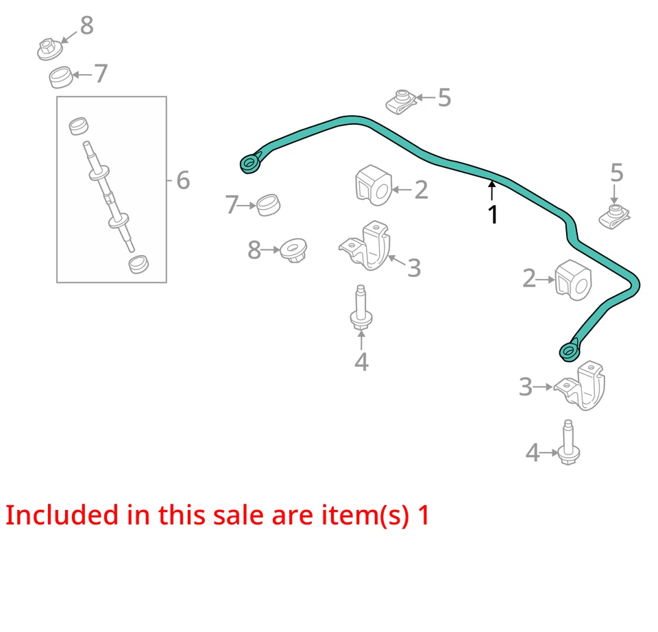 2003 Mercury Grand Marquis RWD barra estabilizadora traseira fabricante de equipamento original 98K milhas - LKQ432841483 - Imagem 4 de 4