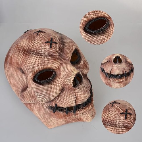 Scarecrow Mask Batman Horror Halloween Cosplay Latex Bat Man Scary Scare Crow 2! - Picture 4 of 8