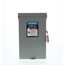 Siemens Disconnect General Fusible Safety Switch 60-Amp 2-Pole 3Wire 240V Indoor