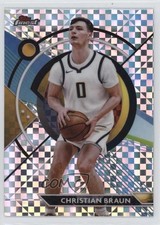 2023-24 Topps Finest Common Checkerboard Refractor Christian Braun #54 14mf