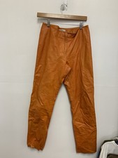 Vintage Hugo Buscati Collection Orange Leather Pants Size 8