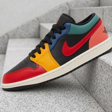 Nike Air Jordan 1 Low SE Black Multi-Color DN3739-060 Women's New