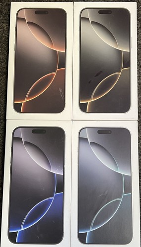 Lot of 4 Original Apple Empty Box With Manual iPhone 16 Pro Max All 4 Colors - 第 1/3 張圖片