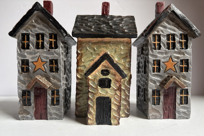 Three Decorative Houses for your home, H - 6 1/2"