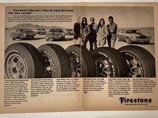1971 Firestone Tire Print Ad Big Ones Wide 500 Sports Oval 70 60 Steel Belt