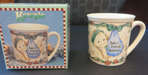 VINTAGE ENESCO ROSE O'NEILL KEWPIE COLLECTION "BABY BOY'S FIRST CHRISTMAS" MUG