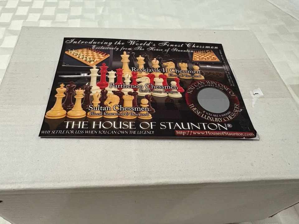 Juego de ajedrez de lujo Sultan piezas solo 5" King Blood palo de rosa y boj Staunton Foto 2 de 4