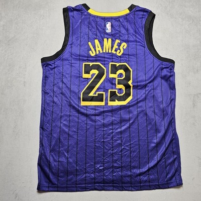 Los Angeles LA Lakers Jersey Mens 44 Purple NBA Basketball Nike