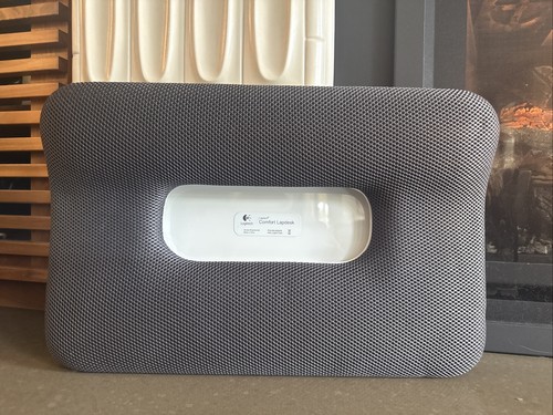 Logitech Comfort Lapdesk Laptop Stand Cooling Pad Cushion White/Grey Gray