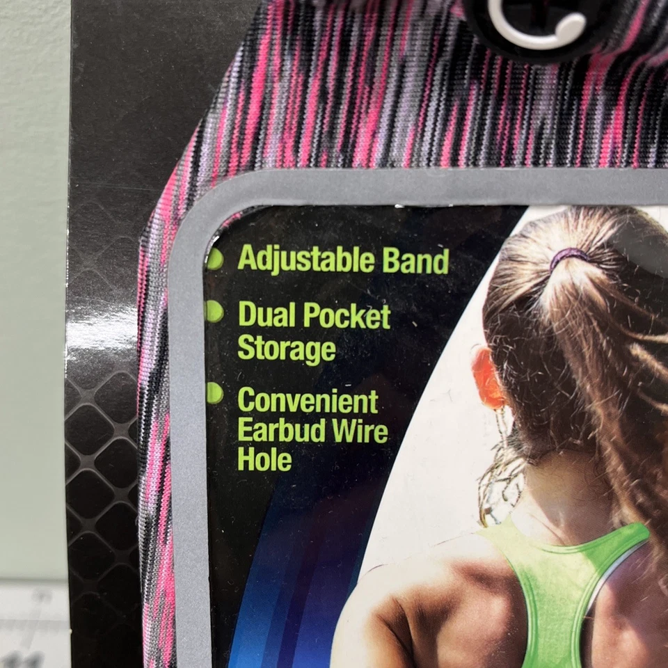 Lote de 2 soportes para teléfono inteligente con cintura activa PRO Strength rosa/gris Foto 2 de 4