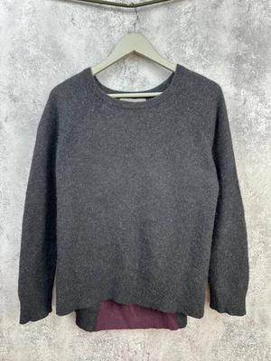 Pull décontracté femme 360 cachemire gris anthracite 100 % cachemire chiné ta... - Photo 1/4