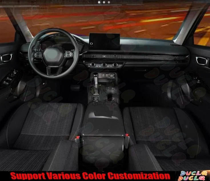 Juego completo 34* decoración interior coche negro brillante para Honda Civic 11th 2022-2025 Foto 3 de 4