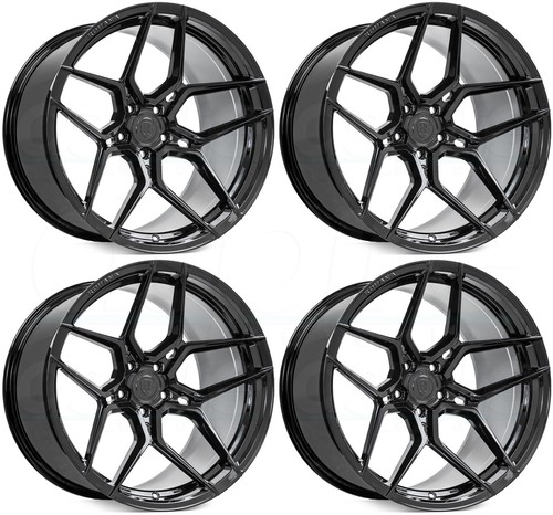 19x8.5 Rohana RFX11 5x120 33 Black Wheels Rims Set(4) 72.56