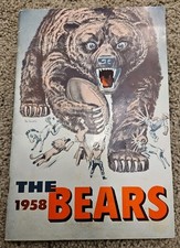 1958 Chicago Bears Football Media Guide, Bill George, George Blanda ~ EX