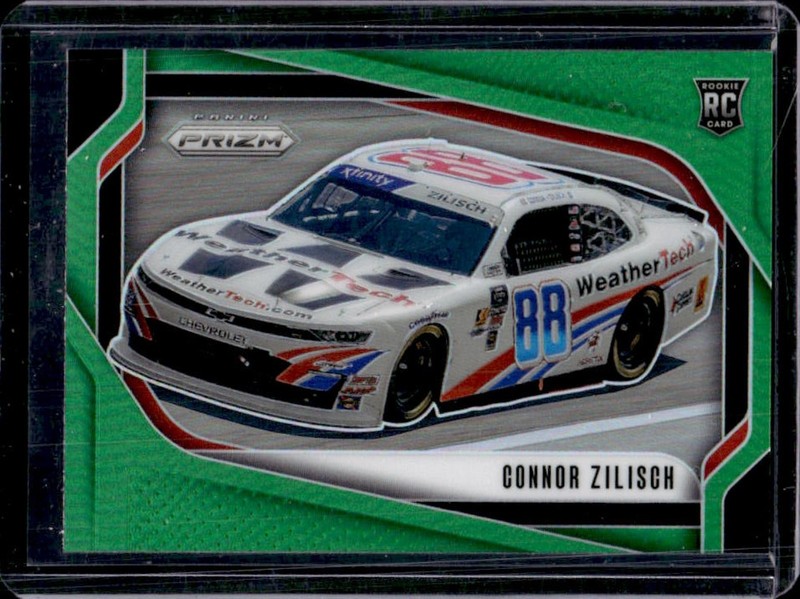 2025 Panini Prizm NASCAR Connor Zilisch Rides RC Green Prizm Rookie #107