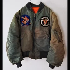 Buzz Rickson's MA1 MIL J 8279D Khaki Flight Jacket Size M Auth From Japan RIN