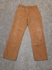 Vintage Carhartt Pants 34x32 Brown Double Knee Dungaree Fit Carpenter B01 Brn