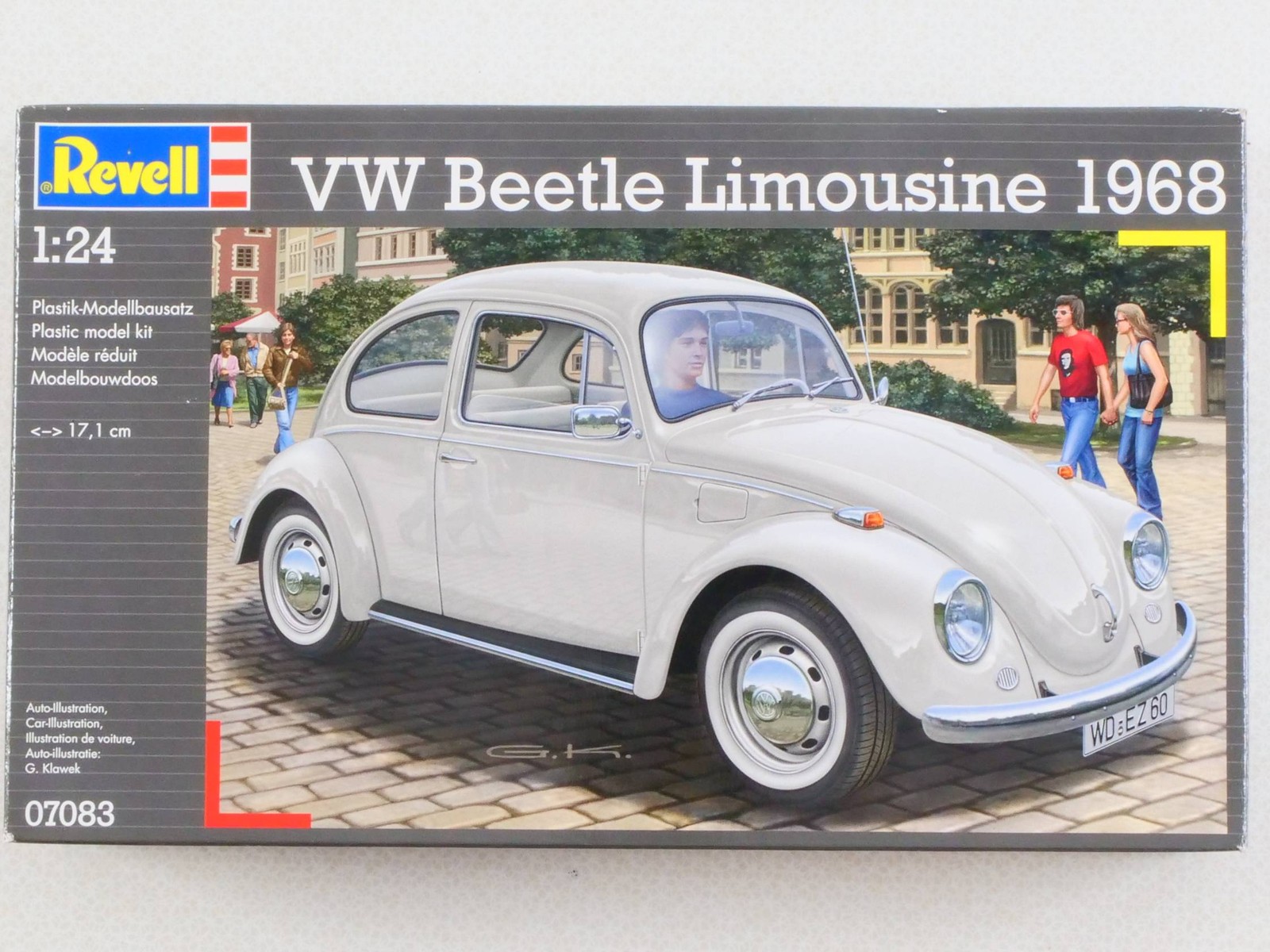 Revell 07083 VW Beetle 1968 Model Car Kit 1:24 Unbuilt! OVP 1705-24-28