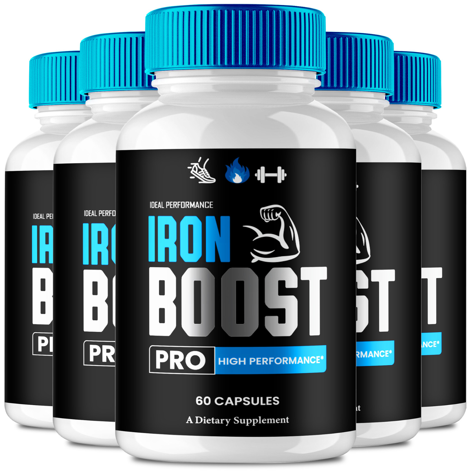 Boost Pro Capsules, Official Ironboost Pro Supplement Pills (5 Pack)