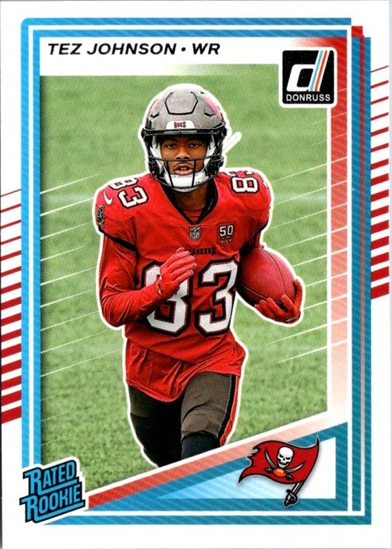 2025 Donruss Tez Johnson #313 Rated Rookie RC Tampa Bay Buccaneers Football
