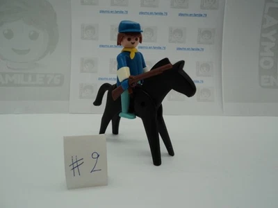 PLAYMOBIL vintage soldat nordiste à cheval #2 / fort UNION RANDALL 70-80 3419 - Photo 1/3