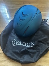 Ovation Blue M/L Equestrian Riding Helmet Adjustable Size 57-61 with Carry Bag