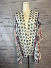 Paisley Floral Kimono Open Front One Size