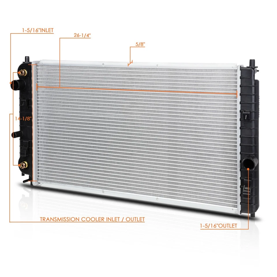 Radiador de aluminio de fábrica OE para 97-05 Pontiac Grand Am/Chevy Malibu AT DPI-2264 Foto 2 de 4