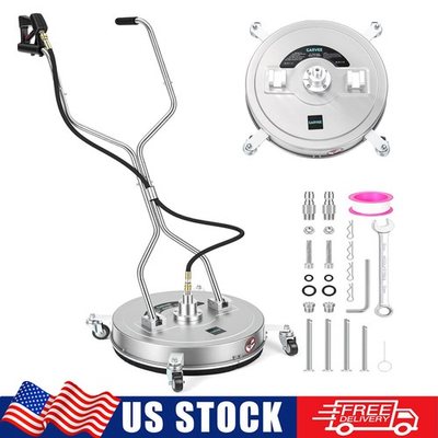 #ad 21quot; Pressure Washer Surface Cleaner S.Steel with Handles amp; Wheels Quick Connect $153.99