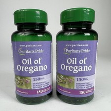 Puritan's Pride Oil Of Oregano 150mg 180 Softgels Lot Of 2 Supplement Exp 12/25