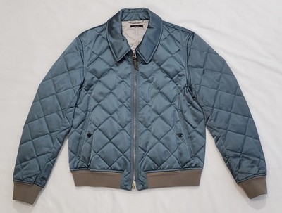 TOM FORD TF0339 Diamond Quilted Blouson Bomber Jacket Blue/Gray
