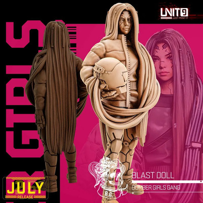 Blast Doll (2 poses available) - 28/32mm - Unit9 - Bomber Girls - Cyberpunk