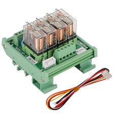 DC 12V Relay DIN Rail Mount 4 channel 16A Power Relay Interface Module