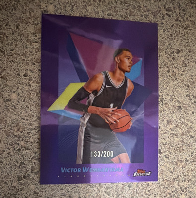 Topps 2024-25 Topps Finest Victor Wembanyama Spurs #83 Purple Refractor /200