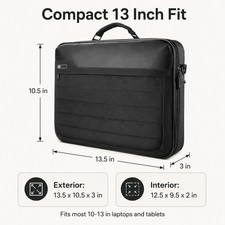 Universal 13 Inch Laptop Briefcase Handheld Shoulder Messenger Bag