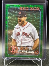 John Schreiber 2024 Topps Green Crackle Foilboard #16/499 - Boston Red Sox